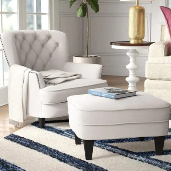 Designer Bedroom Chair with Floral Print
