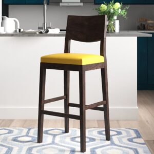 Cushioned Bar Chair with Leatherette Upholstery
