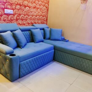 Compact L-Shaped Apartment Sofa
