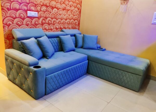 Compact L-Shaped Apartment Sofa