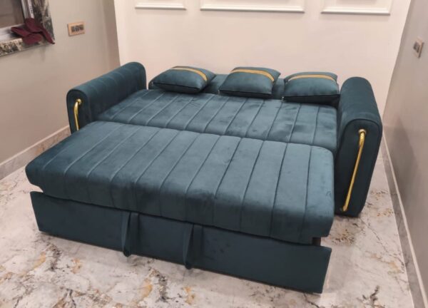 Luxe Leather Sofa Cum Bed - Image 2