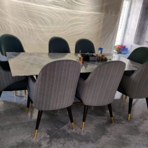 Rustic Farmhouse 8-Seater Dining Table Set