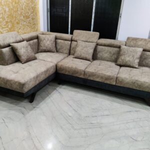 Elegant L-Shaped Chenille Sofa