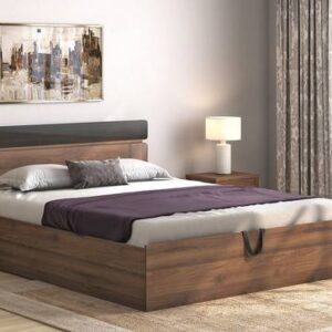Queen Size Upholstered Bed with Cushioned Headboard