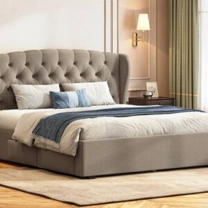 Modern Storage Bed with Side Drawers
