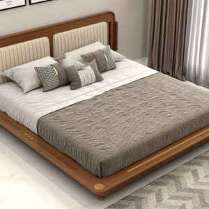 King Size Solid Wood Bed with Storage