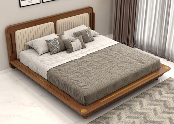 King Size Solid Wood Bed with Storage