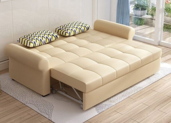 Modern 3-Seater Sofa Cum Bed – Space-Saving Elegance