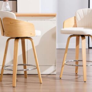 Premium Wooden Bar Chair – Natural Finish & Timeless Design