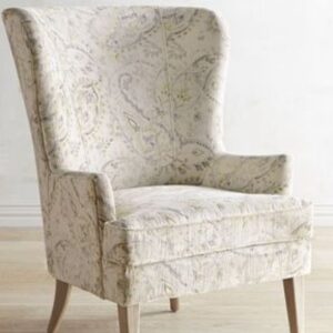 Accent Wing Chair – Elegant Design with Textured Fabric