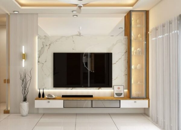 Multipurpose TV Unit with Display Shelves