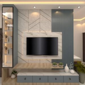 Scandinavian-Style TV Stand with Natural Finish